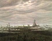 Caspar David Friedrich Flat country shank at Bay of Greifswald painting